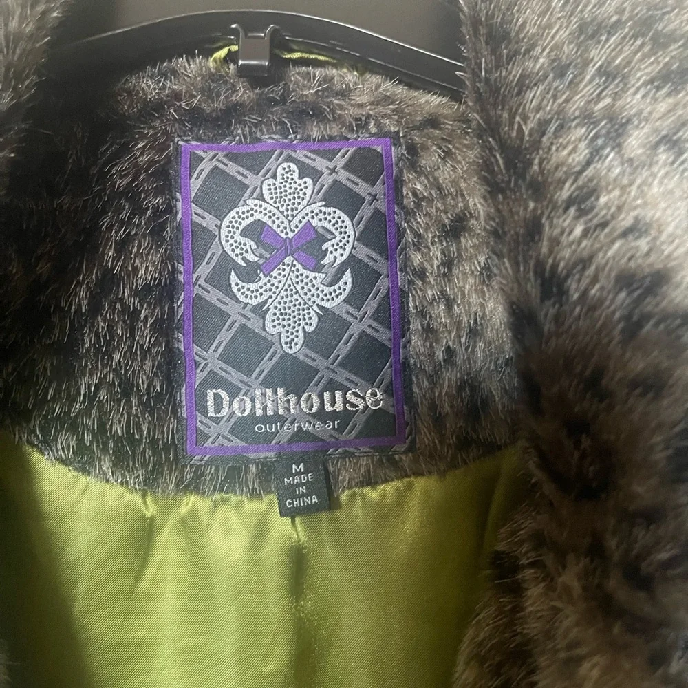 2010 Dollhouse leopard Pea coat - Picture 2 of 6
